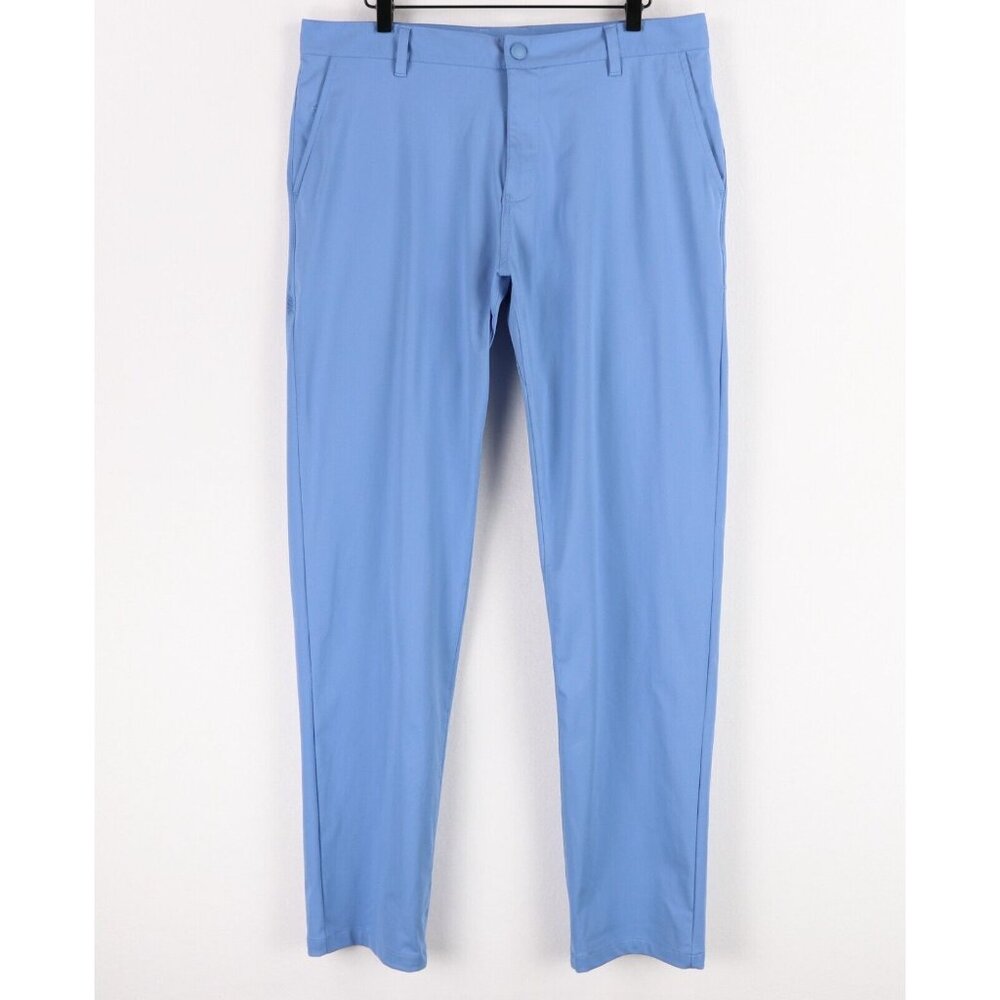 Rhone Commuter Pants Mens 35 X 33 Blue Stretch Performance Polyester 100161 - Picture 2 of 10